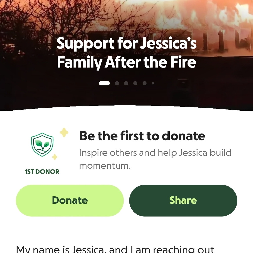 Fundraising Campaign Page with Donation Buttons